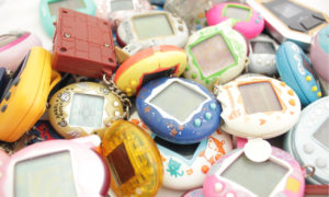 pile of old tamagotchis