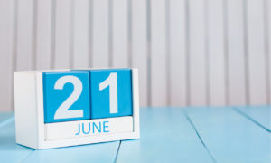 block calendar on June 21