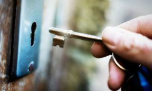 key going into keyhole