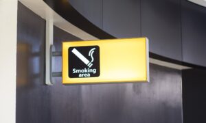 Smoking area sign