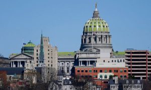 Pennsylvania state capital buildings in Harrisburg. Wind Creek Casino's Category 2 license renewal hearing is slated for June 27. The latest underaged incidents at the casino will be addressed.