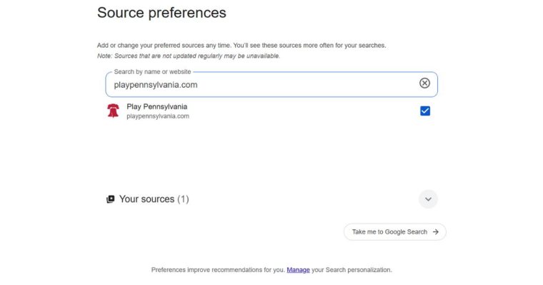playpa preferred news publisher google