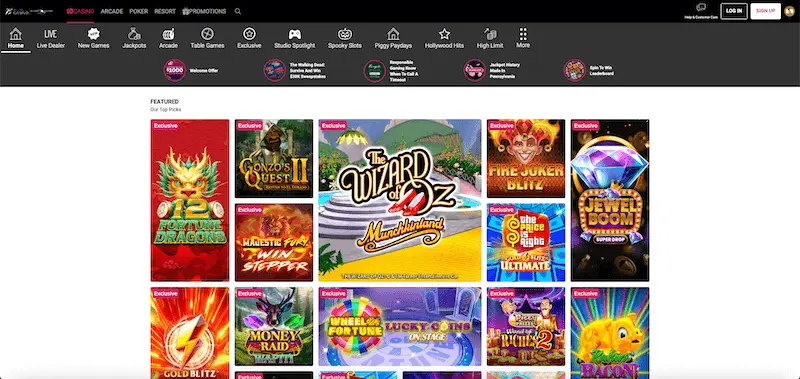 Borgata Online Casino home page
