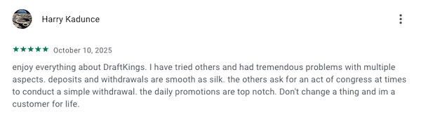 DraftKings Casino customer review