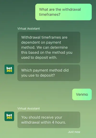 bet365 Sportsbook live chat