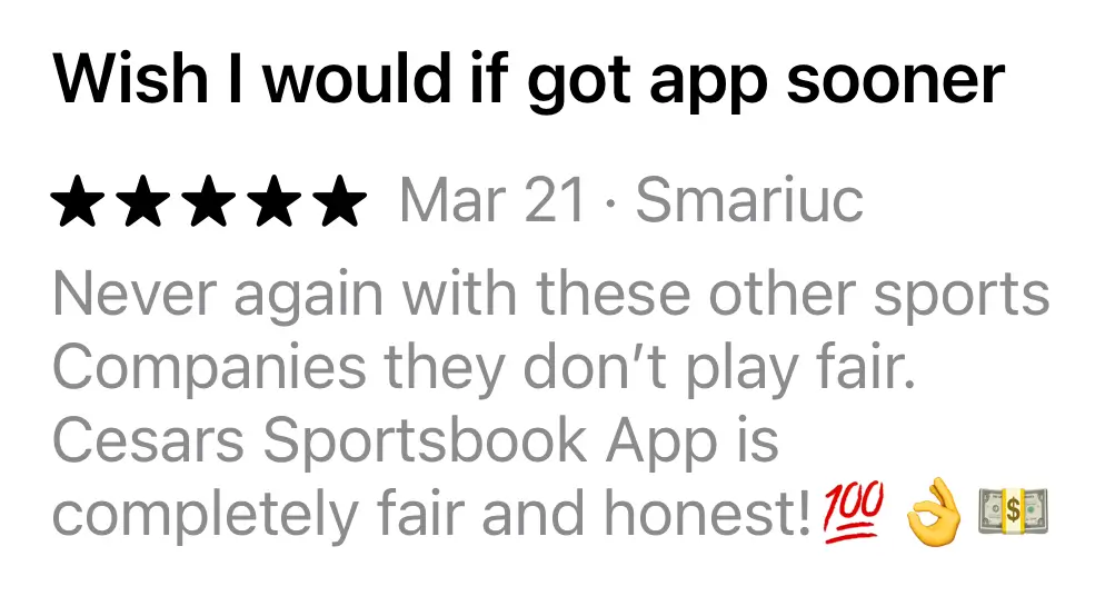 Caesars Sportsbook app review