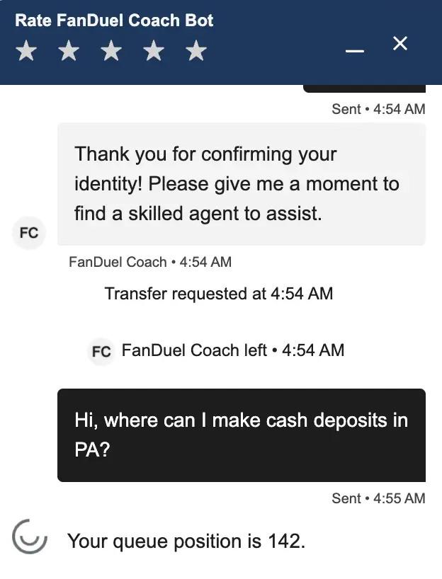 FanDuel Sportsbook live chat