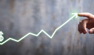 Green upward arrow chart symbolizing rising Pennsylvania iGaming revenue