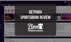 betPARX Sportsbook Pennsylvania platform showing live sports, parlays, betting markets and promotions for the PlayPA sportsbook review