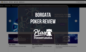 Borgata Poker Pennsylvania platform showing poker tournaments, Hot Tables and promotions for the PlayPA poker review