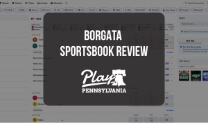 Borgata Sportsbook Pennsylvania betting platform showing live sports markets and bet slip for the PlayPA review