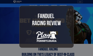 FanDuel Racing Pennsylvania review featured image showing the horse racing betting platform for the PlayPA review