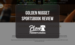 Golden Nugget Sportsbook Review featured image showing the sports betting platform and Golden Nugget branding for the PlayPA Pennsylvania review