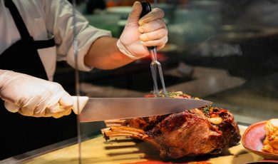 The Prime Rib menu spans steakhouse staples and seafood