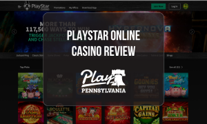PlayStar Casino game lobby featuring online slots, blackjack, roulette and top casino games for the PlayPA review
