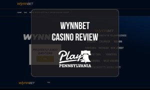 WynnBET Casino Review featured image showing the WynnBET platform and available states information for the PlayPA review